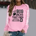 thumbnail image 5 of TINZ Chandail en Molleton Imprimé pour Femmes, Chandails en Molleton Oversize, Col Rond, Manches Longues, Chandail-Over, Chandails à Capuchon Légers, Chandails à Capuchon Doublés, Haut Actif pour Femmes, 5 of 5