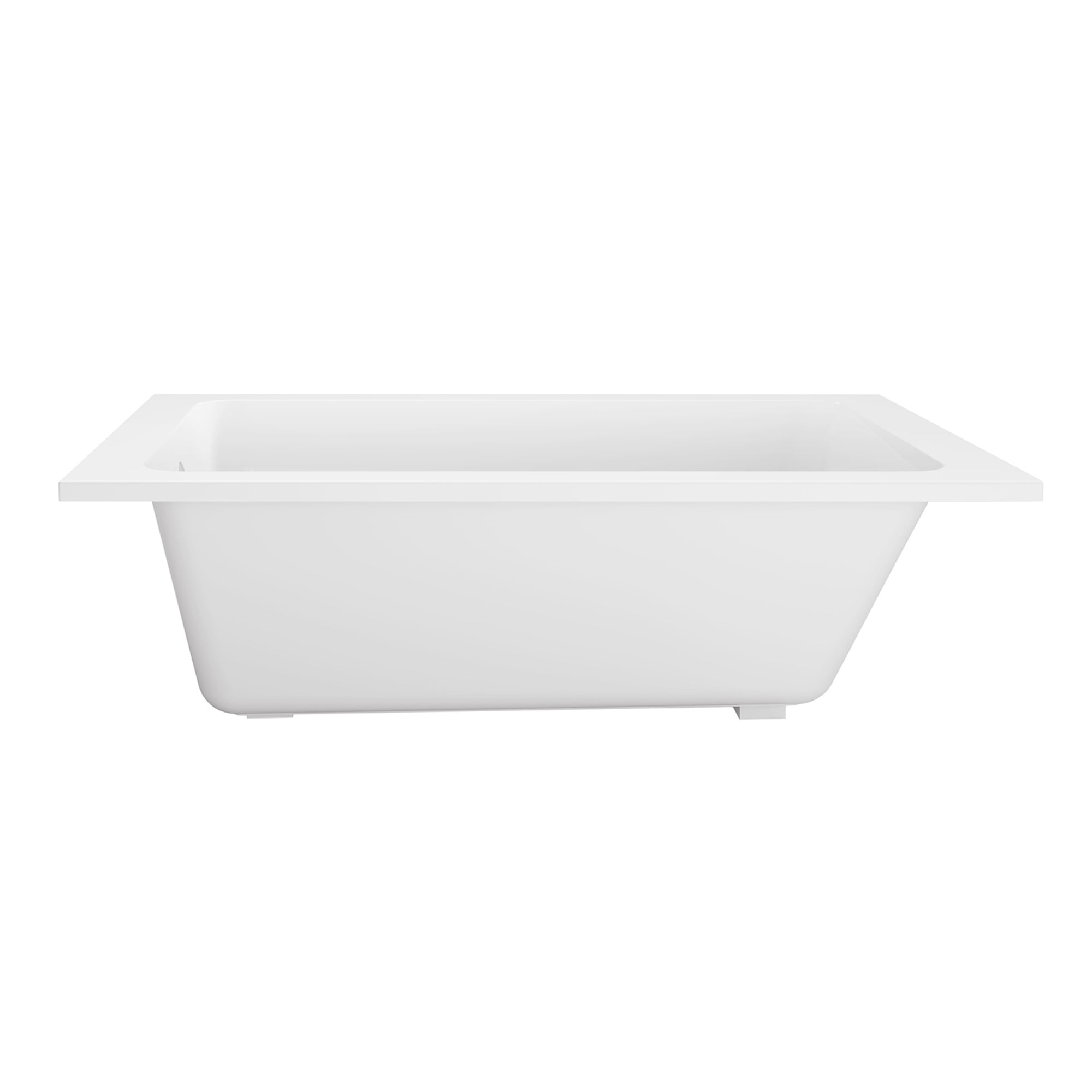 Kingston Brass VTPN603419T 60-Inch Acrylic Rectangular Drop-In Tub with Anti-Skid Surface in Glossy White