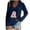 Blue, variant on SNKSDGM Plus Size Long Sleeve Tops for Women 3X Fall Clothes for Women Plus Size Women's V Neck Halloween Print Long Sleeve Shirt Top T Shirt Xxxxxl