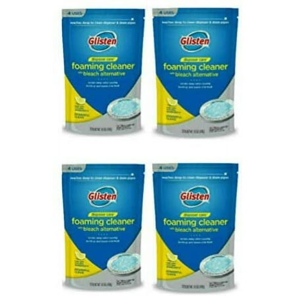 Glisten Garbage Disposer Care Foaming Cleaner, Lemon Scent, 4 Pack