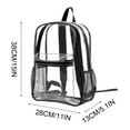 thumbnail image 6 of Clear Backpack for Stadium Approved, See Through Bag, PVC Transparent Backpack for Festival Sport Event Concerts, Small Clear Bag for Stadium Events with Front Pocket, 6 of 6
