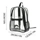 thumbnail image 3 of Mochila transparente Fnochy para el regreso a clases, resistente, transparente, de plástico transparente, ideal para la escuela, el trabajo, conciertos, la universidad y eventos en estadios (negra)., 3 of 8
