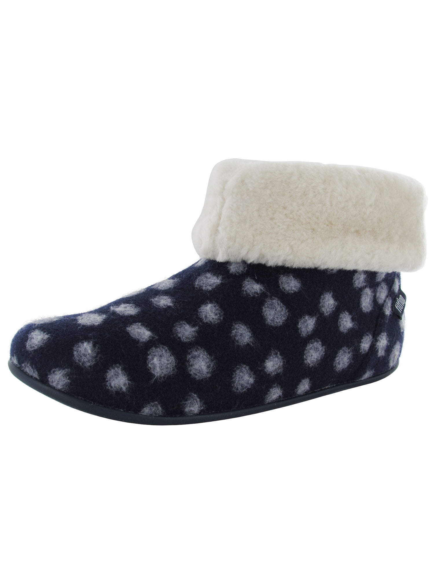 Fitflop Womens Sarah Shearling Dots Slipper Shoes, Midnight Navy, US 7 -  Walmart.com