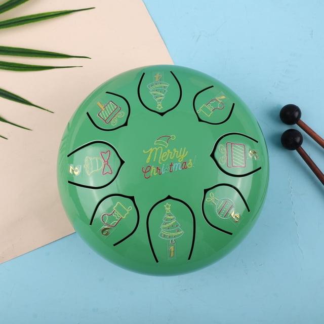 Fiudx Tambor de Lengüeta de Acero, Instrumento de Percusión de 6 Pulgadas de Tono Agudo, Sonido Relajante Afinado Profesionalmente, Tambor de Acero Fácil de Tocar, Regalo para Amantes de La Música, I