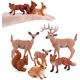 thumbnail image 1 of Figuras de animales 6 piezas Figuras de animales del bosque de plástico Figuras de ciervos, 1 of 5