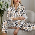 thumbnail image 4 of Wukai Cute Cats Print Women's Pajama Set - Soft Long Sleeve Sleepwear for Comfort and Style-Small, 4 of 9