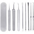 thumbnail image 1 of Blackhead Remover Whitehead Removal Tool en 8 piezas Beauty Needle Set Acero inoxidable Blemish Acne Pimple Comedones Whitehead Extractor Kit para mujeres WD.WDQZL Hogar, 1 of 7