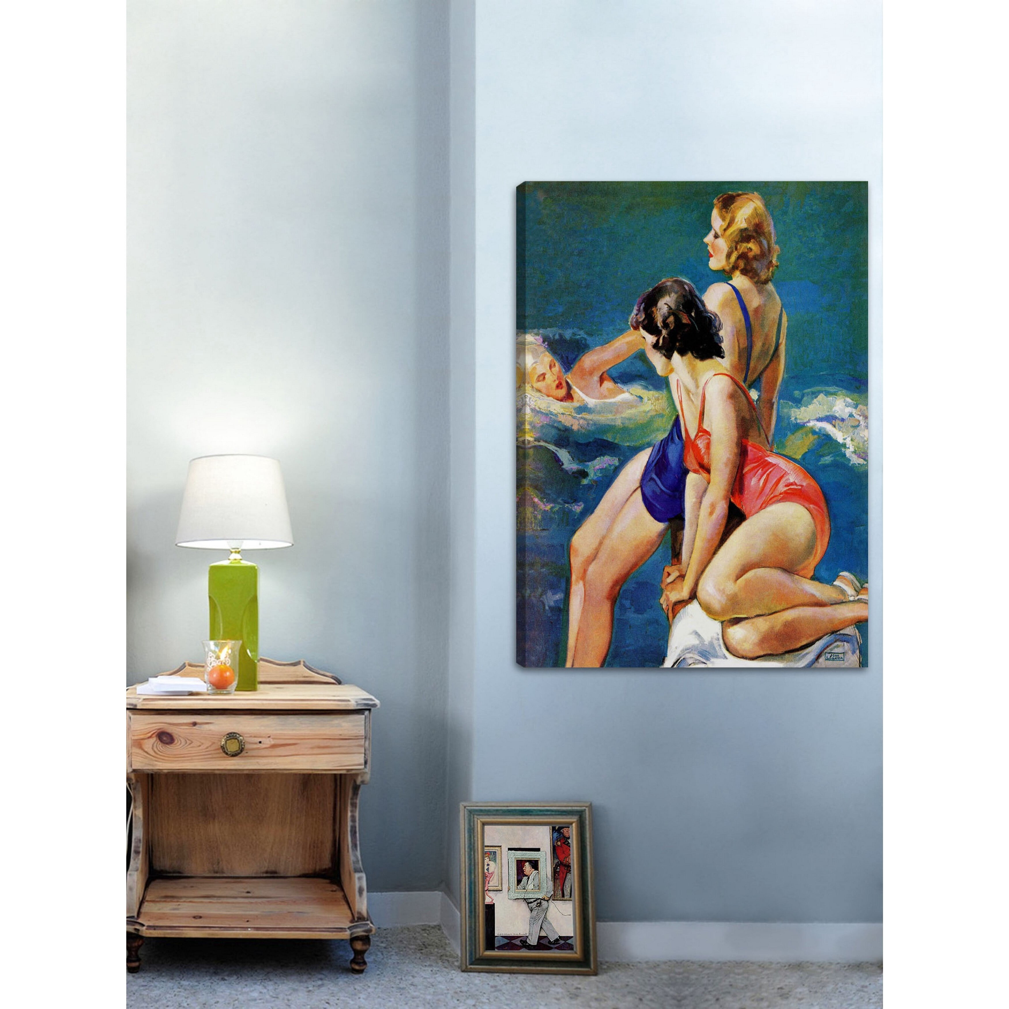 Marmont Hill "At the Pool" by John LaGatta Painting Print on Canvas