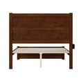 thumbnail image 4 of AFI NoHo 14" Full Wood Platform Bed with Modern Panel Headboard and Footboard, Walnut, 4 of 6