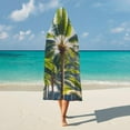 thumbnail image 6 of Wearable Blanket Hoodie Oversized Soft Warm Hooded Blanket Palm Trees Blanket Throw Wrap Poncho for Women, 6 of 6