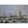 thumbnail image 3 of Guardi 18x13 Black Modern Framed Museum Art Print Titled - Dogana of Venice, 3 of 5