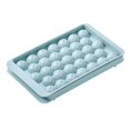 thumbnail image 1 of Molde circular para cubitos de hielo, molde pequeño para hacer hielo con tapa, adecuado para mini bandejas circulares para cubitos de hielo en refrigeradores, para hacer 1 pulgada x 33 piezas de esfe, 1 of 5