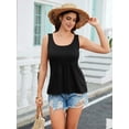 thumbnail image 4 of Zeagoo Women's Sleeveless Pleated Tank Top Square Neck Tunic Casual Summer Fashion Blouse Daily Wear, 4 of 7