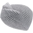 thumbnail image 2 of Diadema De Lana Gris Claro Para Mujer Made In Italy | Orejeras de punto para mujer | Diadema con orejas de invierno para mujer | Diadema Térmica, 2 of 5