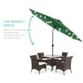 thumbnail image 3 of Best Choice Products 10ft Solar LED Lighted Patio Umbrella w/ Tilt Adjustment, UV-Resistant Fabric - Green, 3 of 8