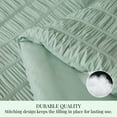 thumbnail image 2 of U by Bedsure King Comforter Set, Sage Green Bed in a Bag 7 Pieces Stripes Seersucker Bedding Set for All Season, 2 of 7