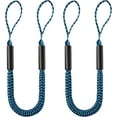 thumbnail image 1 of czcpp-2 Pcs Boat Bungee Dock Lines, 4 Feet Mooring Rope for Docking Stretches to 6 Feet, Mooring Line Boat Accessories Docking Ropes PWC Dock Ties for Boats (Blue and Black), 1 of 4