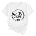 thumbnail image 2 of T-Shirt à Manches Courtes pour Femmes Seductiva 50 % de Rabais Liquidation Voyage Fille 2025 T-Shirt Mode Féminine Col Rond Décontracté Manches Courtes0, 2 of 5