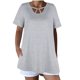 thumbnail image 1 of Blusas superiores sueltas de manga corta con cuello redondo y moda sexy informal para mujer Pompotops hfajkhk137673, 1 of 5