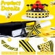 thumbnail image 2 of Cinta decorativa Wiaxin, 3 rollos, 6,4 cm x 13,8 m, color amarillo y negro, 2 of 7