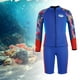 thumbnail image 2 of Traje de buceo térmico para niños, de neopreno de 2,5 mm, nailon elástico, manga larga. Azul S, 2 of 9