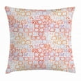 thumbnail image 1 of Funky Throw Pillow Cushion Cover, Amorph Wavy Uneven Forms with Four-Petal Abstract Flowers Repeating Colorful Design, Decorative Square Accent Pillow Case, 20 X 20 Inches, Multicolor, by Ambesonne, 1 of 2