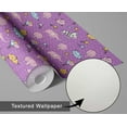 thumbnail image 6 of S4Sassy Safari Animal Print Wallpaper - Purple Wall Covering, 25" x 360" Self-Adhesive Textured Vinyl Wall Paper, Easy DIY Walls Covering for Kids Bedroom, Kid's room wall decor, Playroom wallpaper, 6 of 9