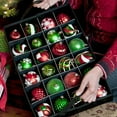 thumbnail image 7 of 2-Tray Red Christmas Ornament Storage Bag - Holds up to 48 Ornaments, 7 of 7