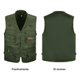 thumbnail image 4 of Chaleco Táctico Respirable De Pesca Caza Reportero Fotógrafo talla XL, Verde, 4 of 5