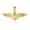 Yellow, variant on Solid Gold United States Navy Officially Licensed Shield Eagle Anchor Emblem (10K Yellow Gold, Pendant)