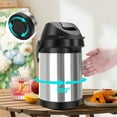 thumbnail image 3 of SSAWcasa 102oz Airpot with Pump Stainless Steel Coffee Carafe Insulated Coffee Dispenser  for Hot/Cold Beverages - 12 Hours Heat Retention, 3 of 8