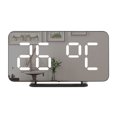 thumbnail image 1 of Digital Alarm Clocks LED Mirror Electronic Clock with Temperature Display Dual Alarm Snooze 12/24H Switch 3 Adjustable Brightness Desk & Wall Clocks for Bedroom Living Room Office, 1 of 8