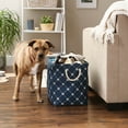 thumbnail image 5 of Polyester Pet Bin Trellis Paw Navy Rectangle Large 17.5x12x15, 5 of 5