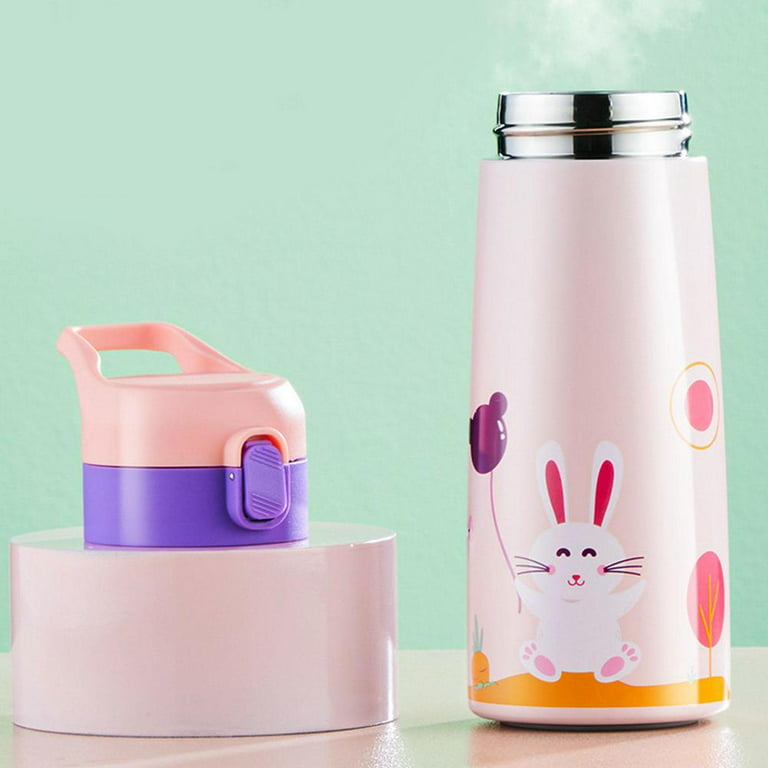 Tohuu Insulated Cute Water Bottle Cartoon Stainless Steel Vacuum Flask With  Straw Portable Kids Cute Thermos with straw Coffee Thermo cup Water Bottle  Cups fashion 