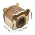 thumbnail image 3 of Guinea Pig Chinchilla Hideouts, Indoor Cat House Habitats Cages Accessories Wooden Hides, for Hamster Squirrel Small Bunny Rat Mouse A, 3 of 6