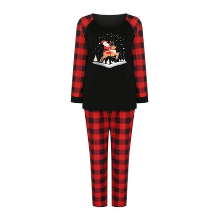 

Munlar Robes For Women Christmas Loungewear For Family Matching Family Christmas Pajamas Set Christmas Pjs For Family Set Red Plaid Top And Long Pants Sleepwear Sets