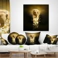 thumbnail image 4 of Designart Fantasy Elephant on Black - Animal Throw Pillow - 16x16, 4 of 5