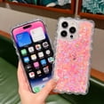 thumbnail image 2 of Compatible with iPhone 14 Pro Gliiter Phone Case for Women,Cute Sparkle Colorful Case Pink Soft Protective Shockproof Phone Cover for iPhone 14 Pro - 6.1 inch (MaHua-Heart), 2 of 7