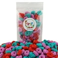 thumbnail image 2 of FirstChoiceCandy Gummy Rings, Fruit Flavored Crunchy Coating, Assorted Tropical Punch, Grape, Cherry, Chewy Sweet Treats, Resealable Bag (2 Pound), 2 of 5