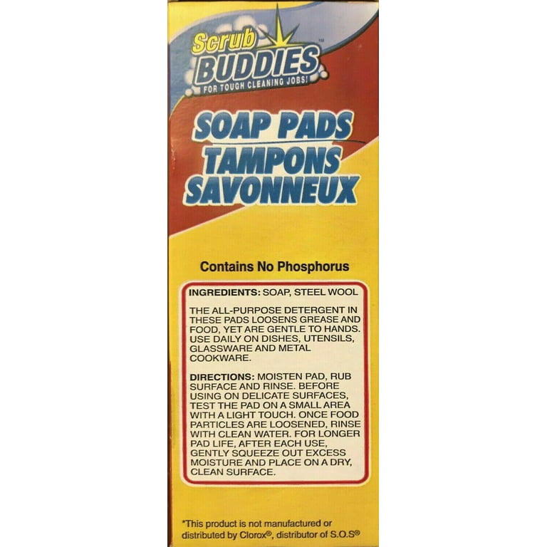 Scrub Buddies Steel Wool Soap Pads 10-ct. (2 Packs)