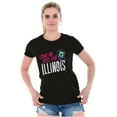 thumbnail image 3 of Feel the Illinois Funny Cool Lincoln Womens Fitted Plus Size Graphic Tee Brisco Brands 2X, 3 of 5