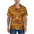 thumbnail image 5 of KLL Men's Hawaiian Shirt Short Sleeve Button Down Beach Shirts-Tiger, 5 of 6
