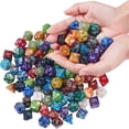 thumbnail image 3 of 140/105/70/42/21Pcs Multicolour Dice Set Random Color Polyhedral RPG DND Role Playing Dragons Board Game Multiple Dice with Bags, 3 of 5