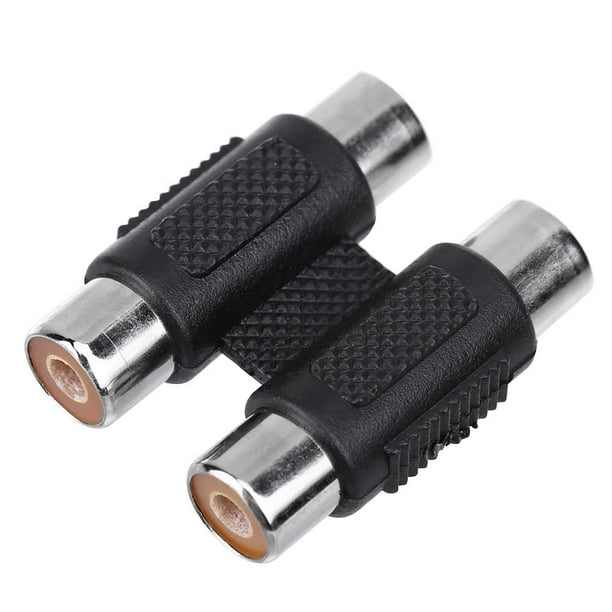 Conector RCA hembra a RCA hembra Adaptador de conector de cable AV (2 en 1)