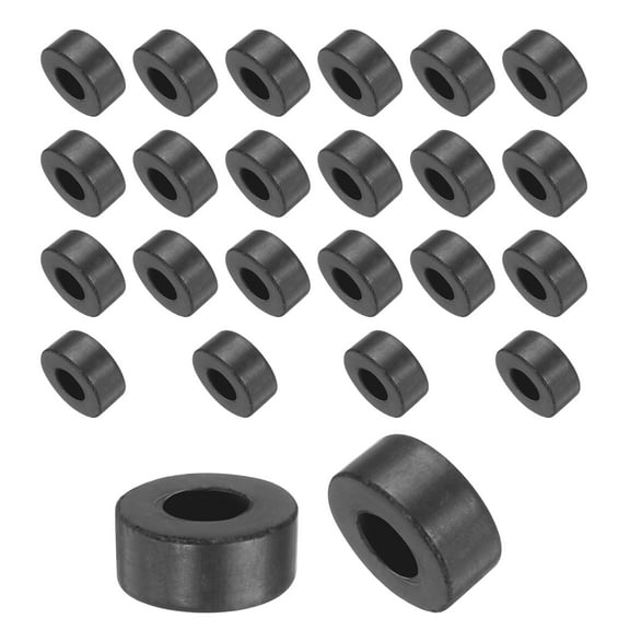 24 Packs Rubber Spacers 11mm OD, 5mm ID, 5mm Height Round Anti Vibration Spacer Thick Rubber Washers