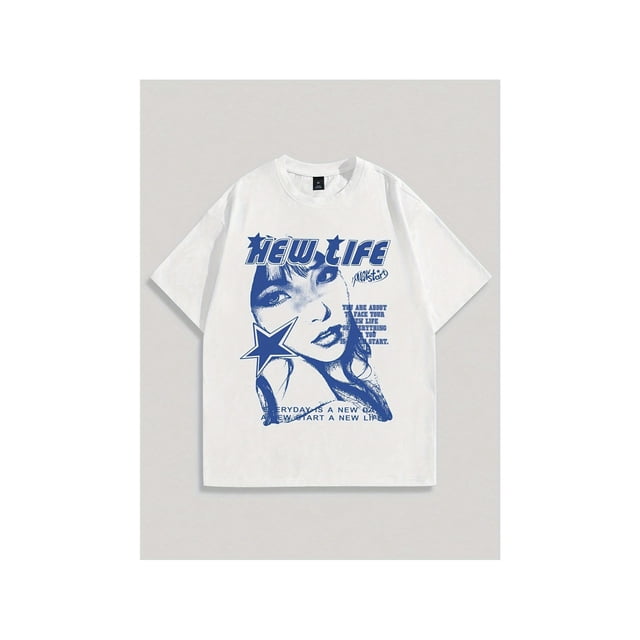 Camiseta informal de algodón para hombre, con estampado gráfico, transpirable, cuello redondo, manga corta, ideal para usar en verano, regalo.