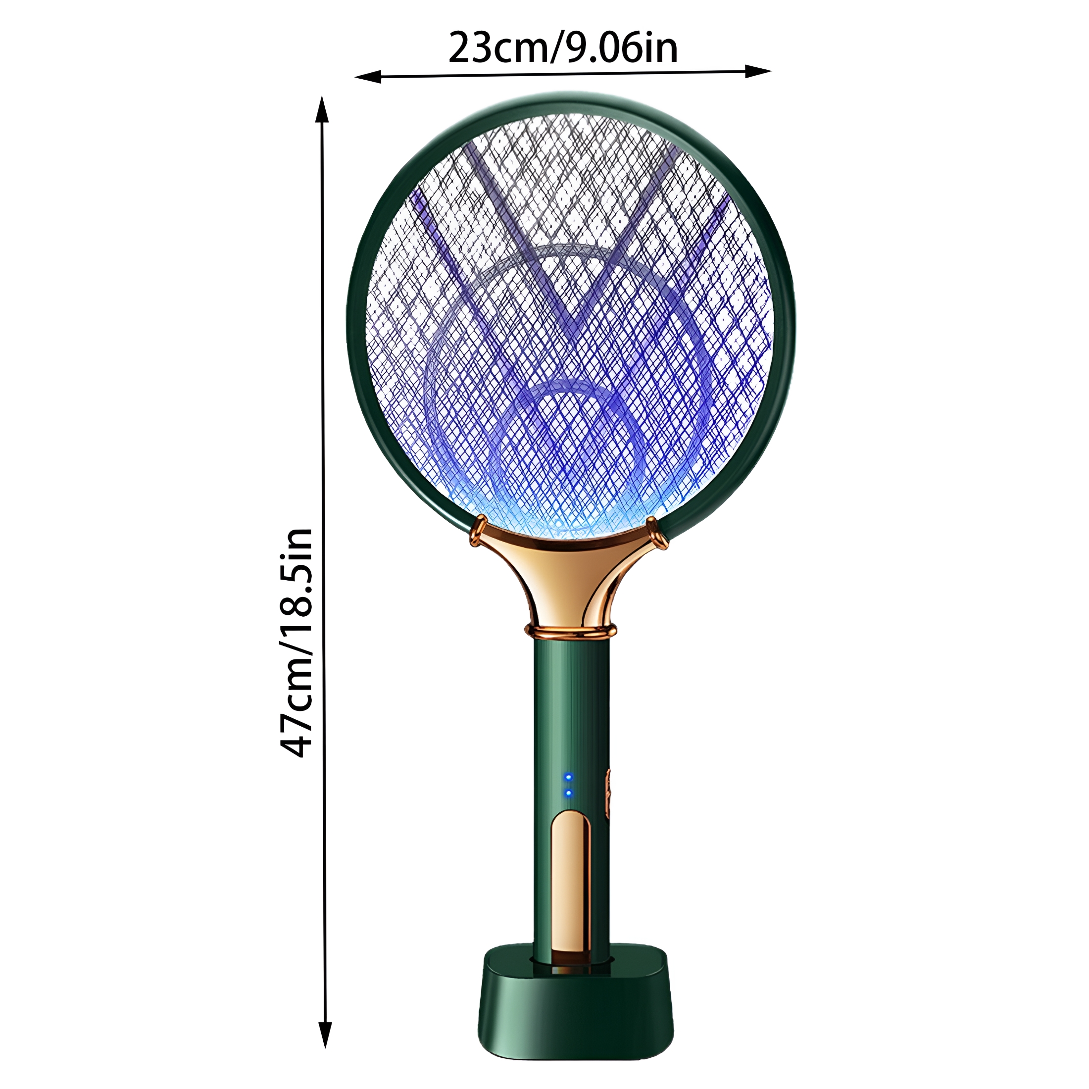 HIBIBUD Electric Fly Swatter 4000V Bug Zapper Racket Dual Modes Mosquito Killer with Purple Mosquito Light Rechargeable for Indoor Home Office Backyard Patio Camping