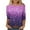 Purple, variant on Nfurl Women's Party Wear Sequin T Shirts Sparkling 3/4 Sleeve Crew Neck Glitter Pullover Top Trendy Evening Cocktail Club Ladies Clothes Yellow XL