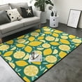 thumbnail image 3 of Area Rugs For Living Room Decor - Cute Lemon Turquoise Soft Anti Slip Throw Washable Rugs 5x7 For Bedroom, Indoor Carpet For Bedroom Living Room 80x58In, 3 of 7