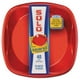 Solo Tasses SCCSQP94020001 Assiette en Plastique Carré & 44; Bleu et Rouge - 9 x 9 Po. - 40 par Pack & 8 Pack par Carton – image 1 sur 1